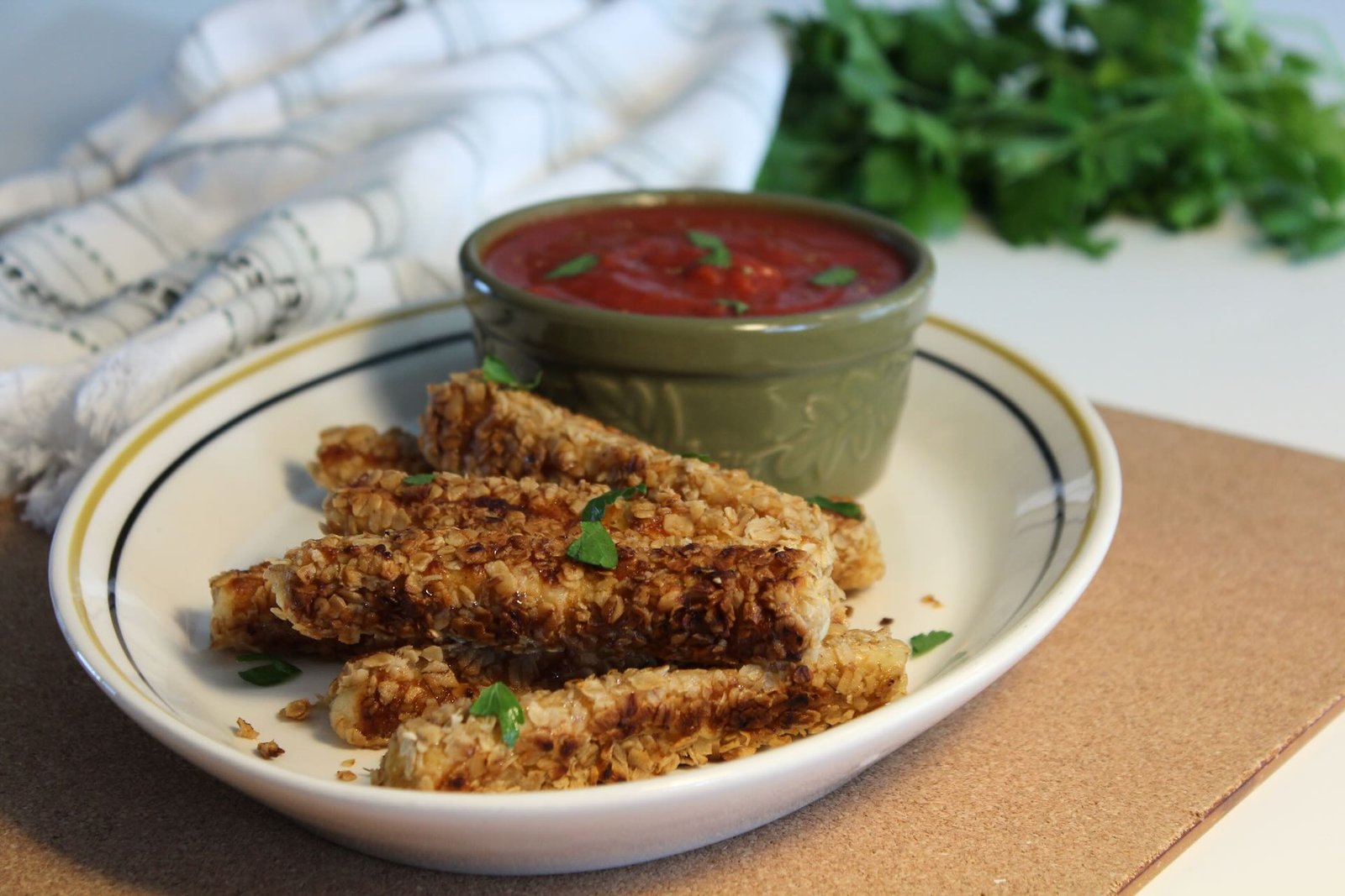オートミールクラストのフライパン焼きハルーミ