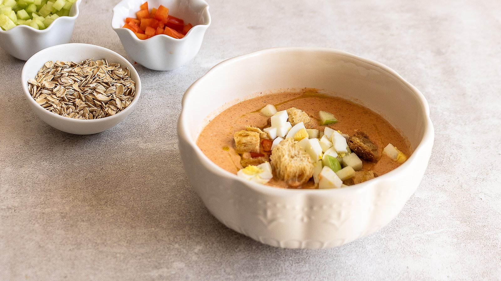 オートミールのガスパチョ